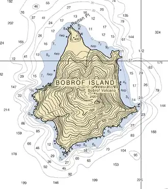 Kaart van Bobrof Island