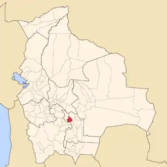 Kaart van Yamparáez