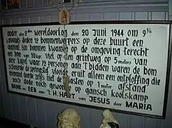 Gedenkplaat in het bomkapelleke