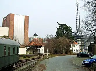 Locatie Altwerk met voormalig spoorwegstation