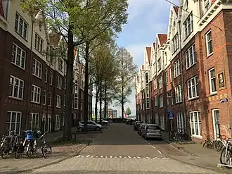 Bontekoestraat gezien vanaf de Nova Zemblastraat (mei 2019)