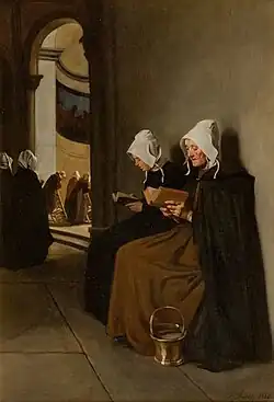 Bij de armenbank (1864), Montpellier, Fabre museum