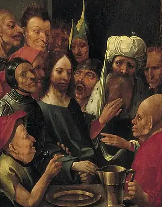 Navolger van Jheronimus Bosch. Christus voor Pilatus. Ca. 1520-1530.