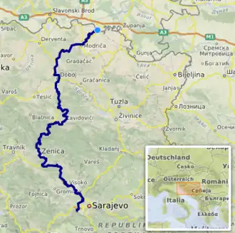 alt=Route van de Bosna (interactieve map)