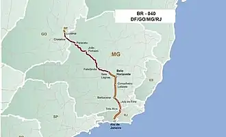 Rodovia Rio-BrasíliaRodovia Presidente Juscelino KubitschekRodovia Washington Luís