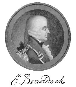 Generaal Edward Braddock (let op: de juistheid van dit portret wordt betwist)