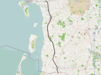 Spoorlijn Bramming - Tønder op de kaart