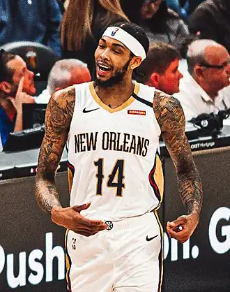 Brandon Ingram in 2020 voor de New Orleans Pelicans