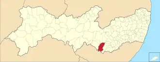 Kaart van Águas Belas