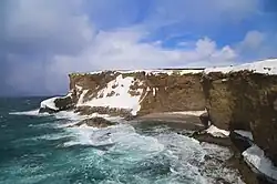 Zicht op de kust vanaf het Breadcrumb Trail