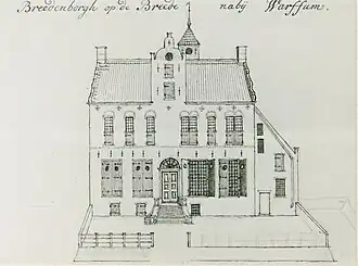Tekening (voorstudie) van de borg gemaakt door Beckeringh, circa 1760-1780