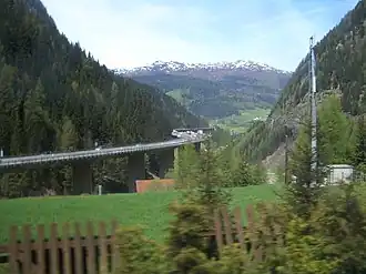 De Brenner Autobahn vlak bij de Italiaanse grens