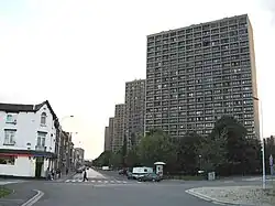 Inmiddels gesloopte Flatgebouwen in de wijk Droixhe