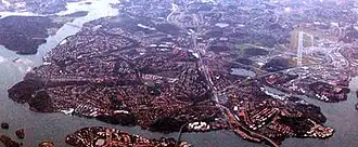 Luchtfoto van Bromma.