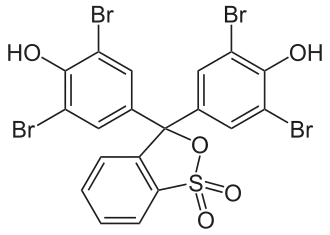structuurformule van broomfenolblauw
