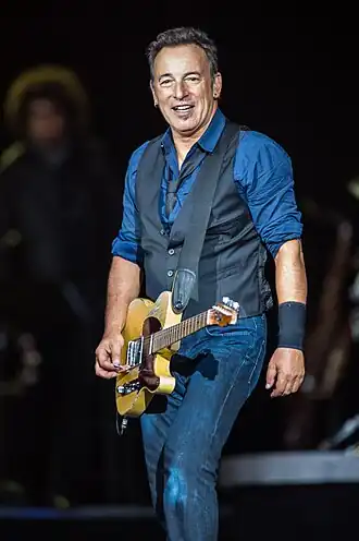 Bruce Springsteen tijdens Roskilde Festival in 2012