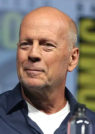 Willis tijdens de San Diego Comic-Con International in 2018