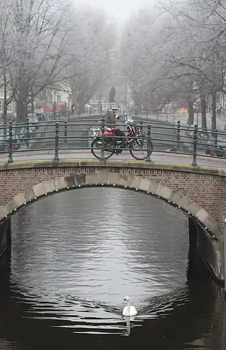 Brug 39 gezien naar het Thorbeckeplein, december 2016