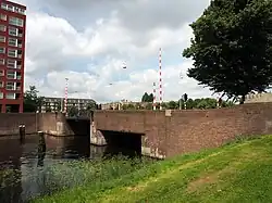 De Jan van Galenbrug over het Westelijk Marktkanaal in 2016.