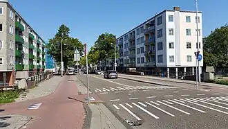 Burgemeester Fockstraat vanaf brug 602 (september 2018)
