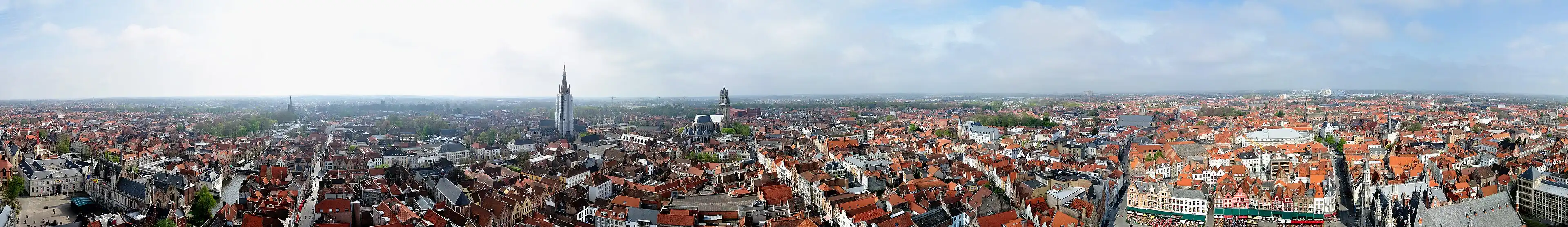 Panorama van de stad vanaf het belfort (2009).
