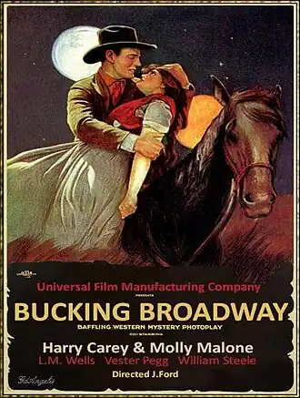 Aanplakbiljet voor Bucking Broadway