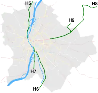 Het netwerk van de HÉV