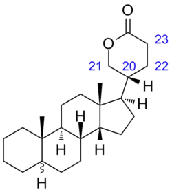 Structuurformule van bufanolide