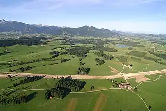 De aanleg van de E532/A7 bij Füssen