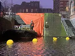 Werkzaamheden aan de Bullebakssluis, januari 2020