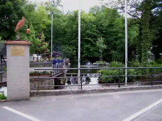 De Bullerteich in het parkje bij het politiebureau in de stad