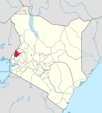 Kaart van Bungoma County