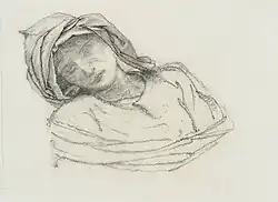 Studie van het hoofd van Merlijn