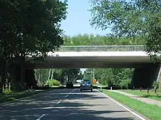 N524 onder Natuurbrug Zanderij Crailo