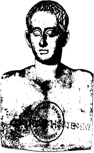 Illustratie van de bust of Quintus Hortensius gescanned uit het boek Cicero And The Fall Of The Roman Republic