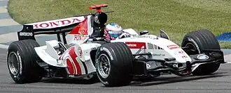 Jenson Button in de kwalificatie van de(GP van de VS 2005)