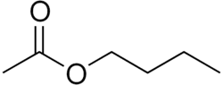 Structuurformule van n-butylacetaat