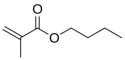 Structuurformule van n-butylmethacrylaat