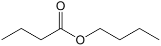 Structuurformule van butylbutyraat