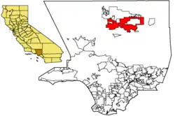 Locatie van Palmdale