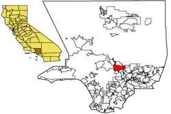 Locatie van Pasadena