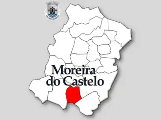Kaart van Moreira do Castelo