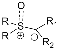Algemene structuurformule van een zwavelylide