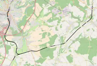 Spoorlijn Luxemburg - Oetrange op de kaart