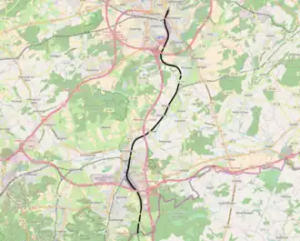 Spoorlijn Luxemburg - Bettembourg op de kaart