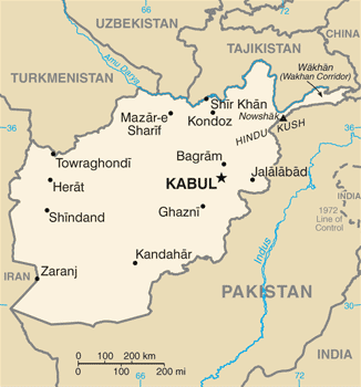 Kaart van Afghanistan
