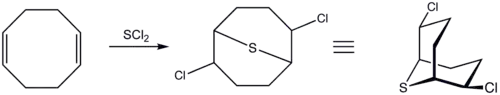Synthese van 2,6-dichloor-9-thiabicyclo(3.3.1)nonaan