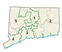 Congresdistricten in Connecticut vanaf 2003