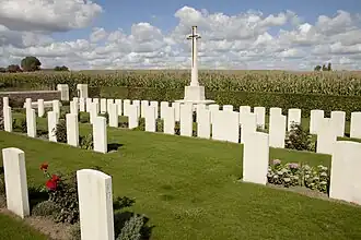 Overzicht van de begraafplaats