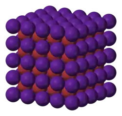 Kristalstructuur van cesiumbromide
